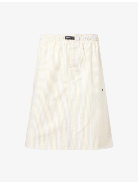 HommeGirls® Branded-waistband semi-sheer mesh shorts