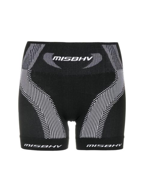 MISBHV logo-print mini shorts