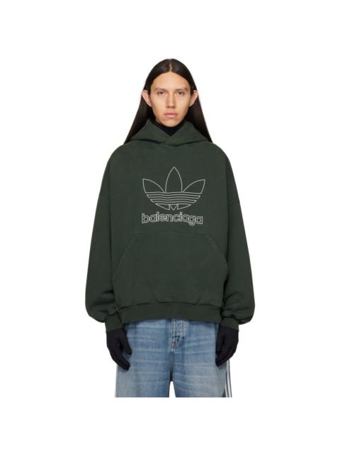 BALENCIAGA Green Adidas Edition Hoodie