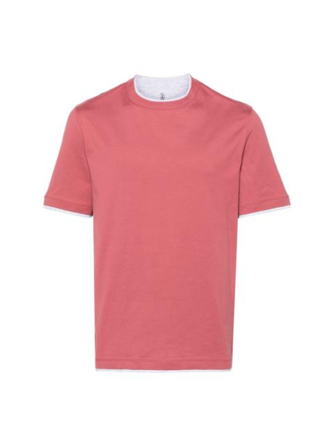 Brunello Cucinelli layered cotton T-shirt