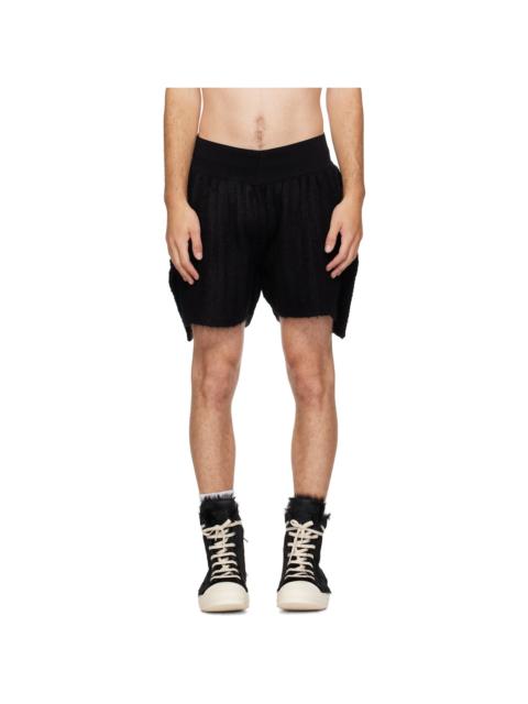 Rick Owens Black Tower Rib Boxers Knit Shorts
