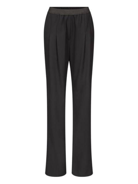 Loulou de Saison pleated elasticated-waist straight trousers