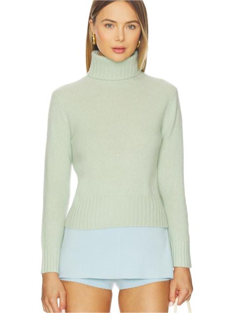 WHITE & WARREN Cashmere Featherweight Turtleneck Sweater