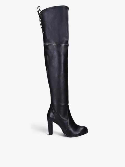 Highland thigh-high heeled leather boots