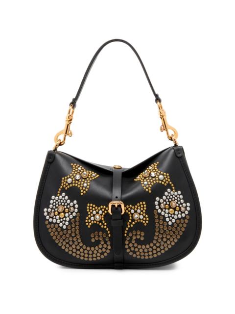 Etro Women's Medium Pony Studded Leather Shoulder Bag - Black