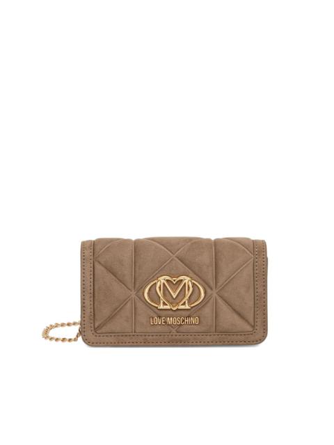 Moschino quilted heart-motif cross body bag