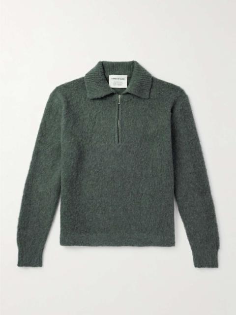 Sechura Brushed Merino Wool-Blend Half-Zip Sweater