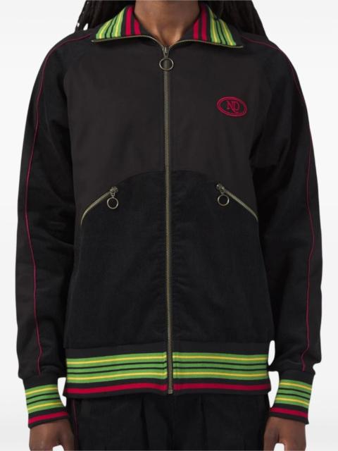 NICHOLAS DALEY Warm Up striped-trim zip-up jacket