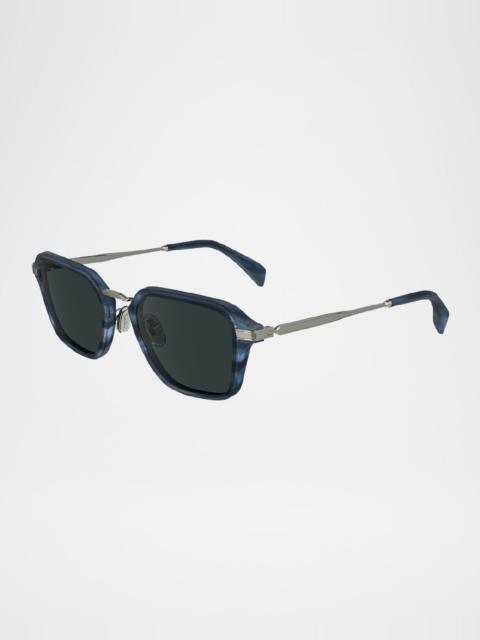 Paul Smith Men's Kean Acetate and Metal Rectangle Sunglasses