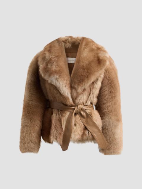 Zimmermann Women's Valiant Shearling Wrap Jacket - Palomino