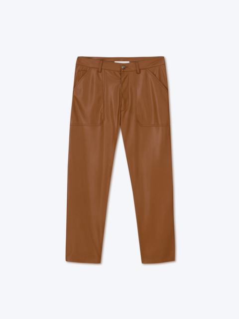 Nanushka JASPER - OKOBOR™ alt-leather workwear trousers - Tobacco