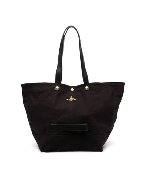 Vivienne Westwood Orb-plaque canvas tote bag