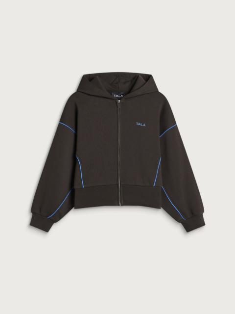 TALA TALA Piped Cocoon Zip Through Hoodie