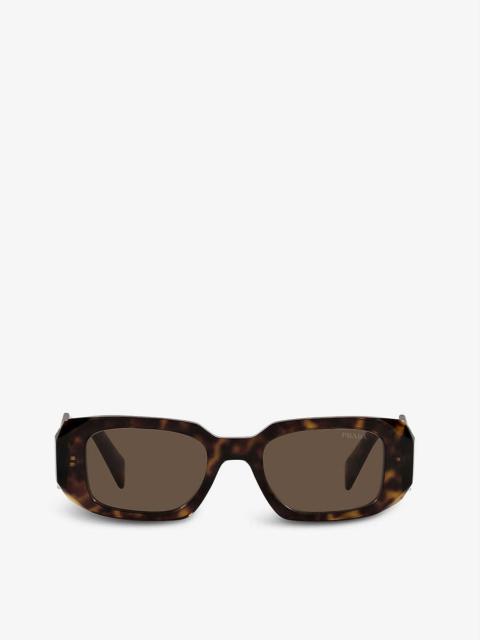 Prada PR 17WS rectangular-frame tortoiseshell sunglasses