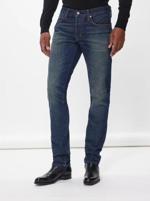 Selvedge slim-leg denim jeans