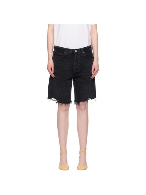 AGOLDE Black Indra Denim Shorts
