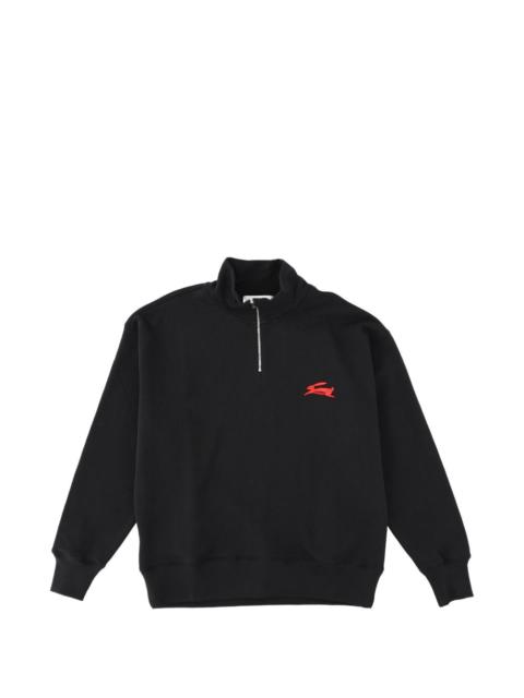MSGM quarter-zip rabbit sweatshirt