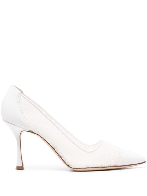 White BBLA 90mm Pumps