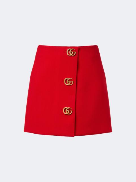 GUCCI Double G wool crêpe miniskirt