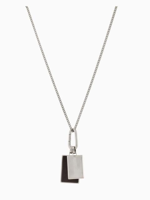 EMPORIO ARMANI STAINLESS STEEL DOG TAG NECKLACE