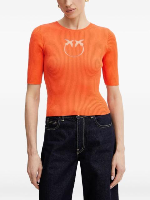 PINKO Love Birds ribbed top