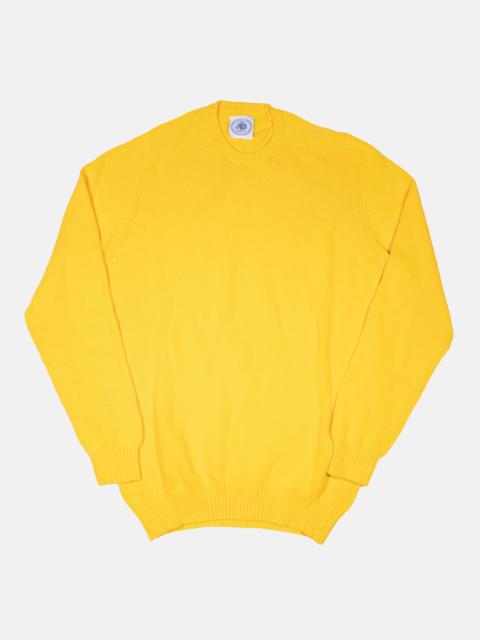 J. PRESS MADE-IN-SCOTLAND YELLOW COTTON CREWNECK SWEATER