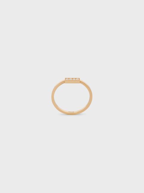 Celine Line Ring in Yellow Gold and Diamonds