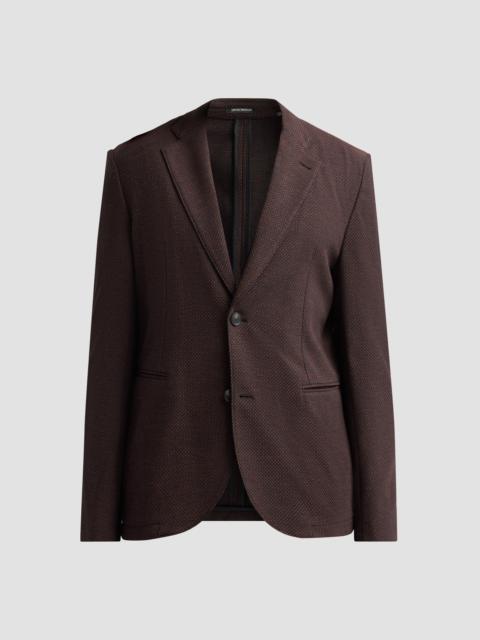 EMPORIO ARMANI Men's Square Textured Wool-Blend Soft Jacket - Multi