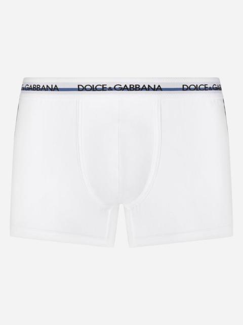 Dolce & Gabbana Two-way stretch jersey boxers with DG logo
