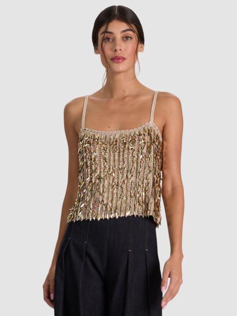 Alice + Olivia NICOLETTE SEQUIN TANK