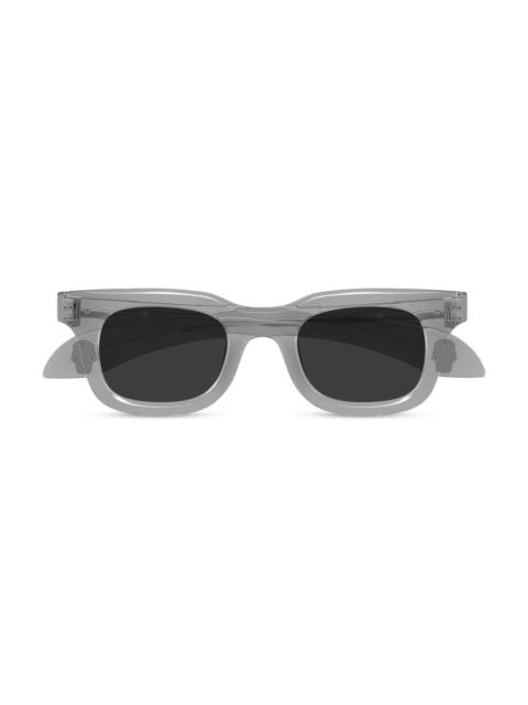 Alexander McQueen Men's Skull Hardware 46MM Square Sunglasses - Grey Black