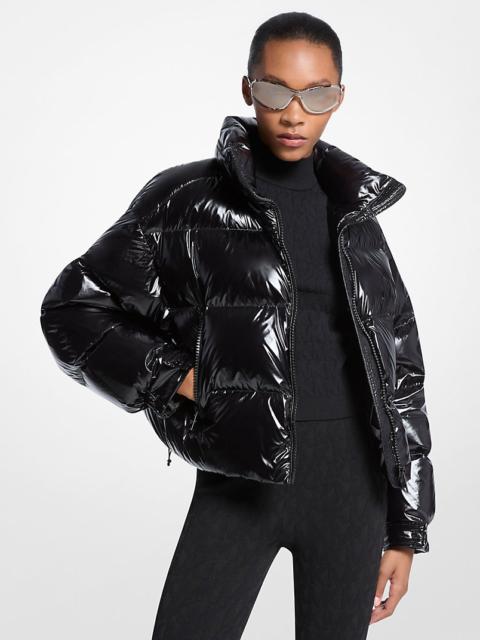 MICHAEL KORS Nylon Ciré Puffer Jacket
