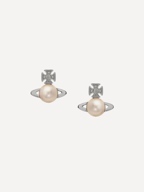 Vivienne Westwood Platinum-Tone Balbina Pearl Stud Earrings