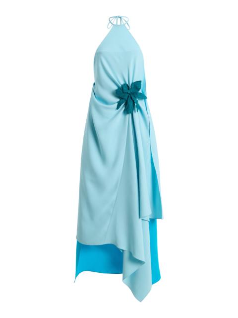 ROSIE ASSOULIN Exclusive La Isla Silk Midi Scarf Dress blue
