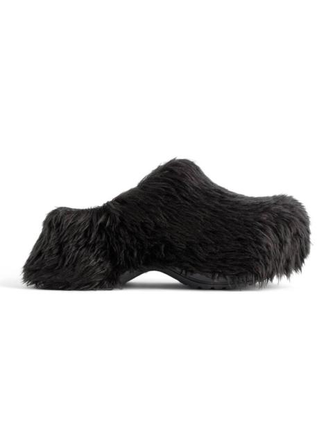 BALENCIAGA Men's Crocs™ Mule Fake Fur  in Black