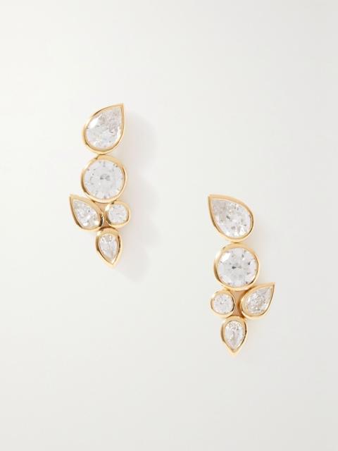 Completedworks + NET SUSTAIN No Rush recycled gold vermeil cubic zirconia earrings Gold