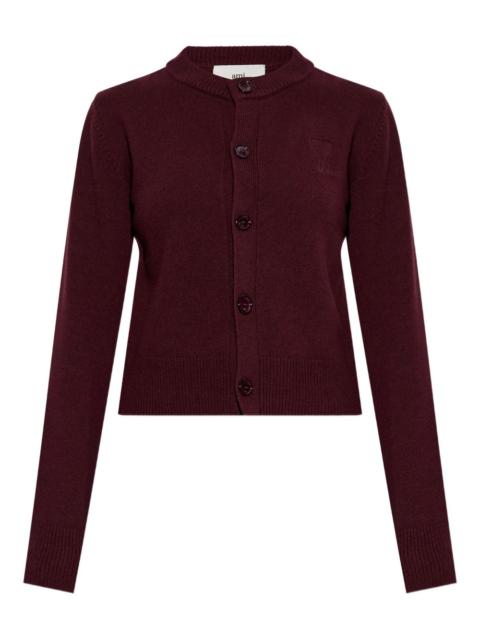 AMI Paris button embroidered cardigan