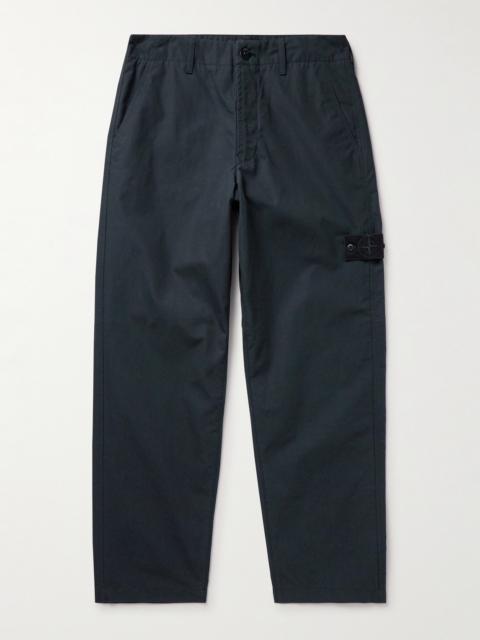 Stone Island STONE ISLAND GHOST Straight-Leg Logo-Appliquéd Organic Cotton Chinos
