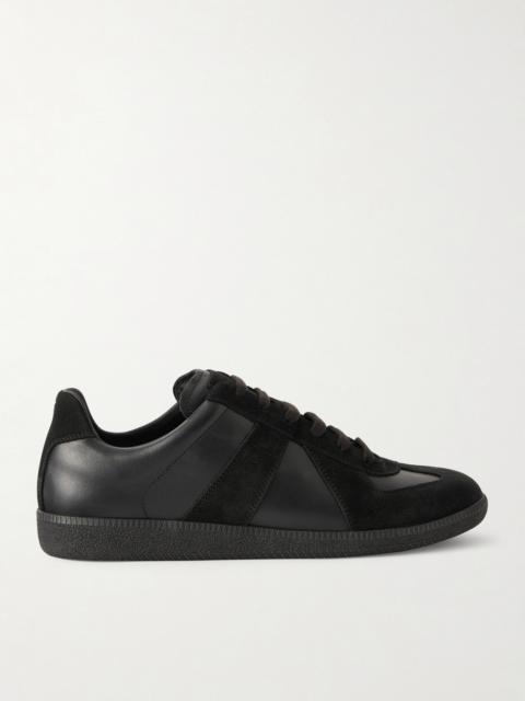 Maison Margiela Replica Leather and Suede Sneakers