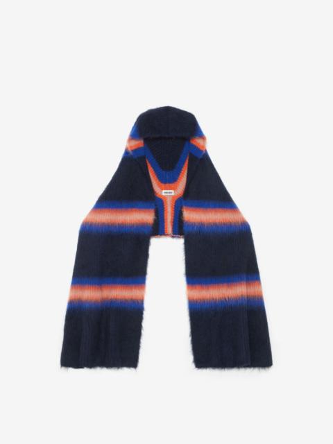 KENZO Striped alpaca wool scarf