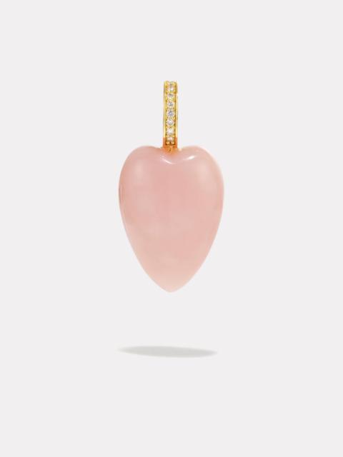 By Pariah Heartstone Diamond Pendant | Pink Opal