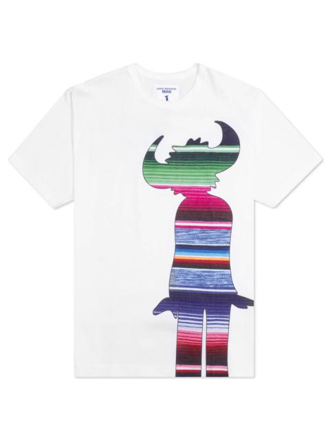 Junya Watanabe MAN JUNYA WATANABE MAN BUFFALO MAN T-SHIRT - WHITE/A PATTERN