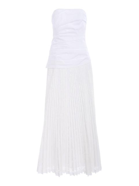 SIMKHAI Annalise Cotton Lace Midi Dress ivory