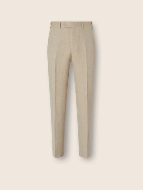 ZEGNA LIGHT TAUPE OASI LINO PANTS