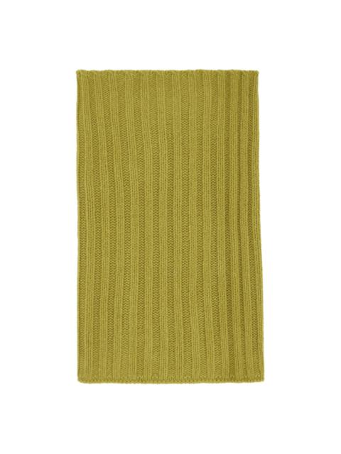 Yellow Ribbed Scarf