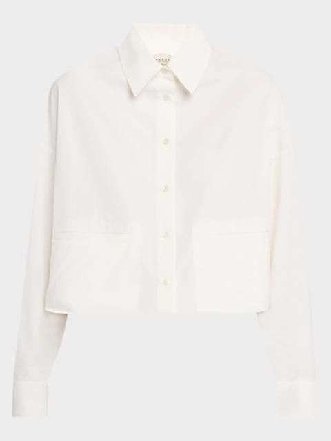 WEEKEND Max Mara Svago Cropped Boxy Cotton Shirt