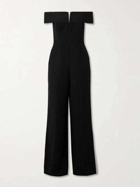 ROLAND MOURET Off-the-shoulder crepe jumpsuit