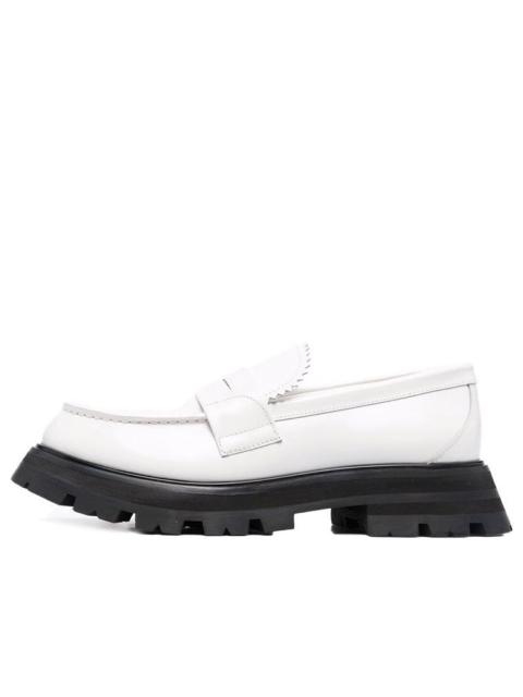Alexander McQueen (WMNS) Alexander McQueen Wander Loafer Shoes 'White Black' 666328WHZ809358