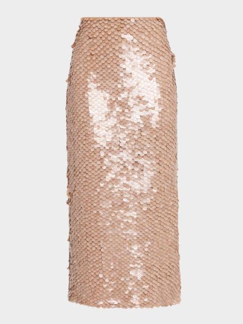 TWP Gwyneth Paillette Midi Skirt