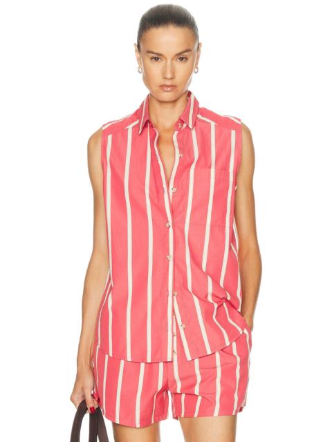 DONNI. The Pop Sleeveless Striped Top